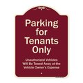 Signmission Designer Series-Parking For Tenants Only Unauthorized Vehicles Towed Away, 24" x 18", BU-1824-9939 A-DES-BU-1824-9939